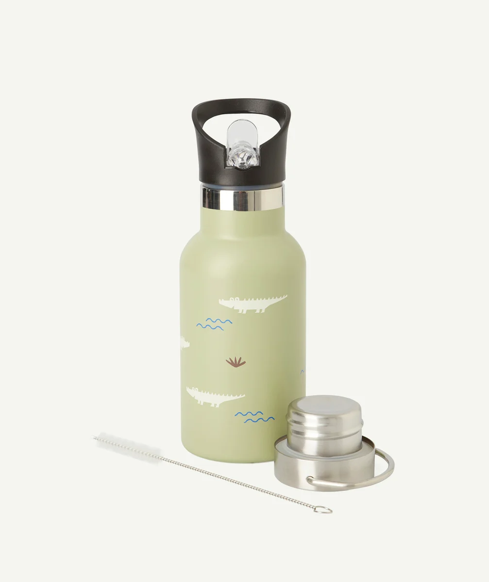 FRESKGOURDE 350ML VERTE IMPRIMÉE CROCODILES ENFANT
