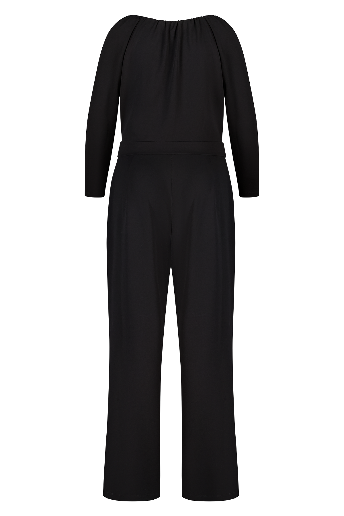 Off-shoulder jumpsuit met wide fit Zwart