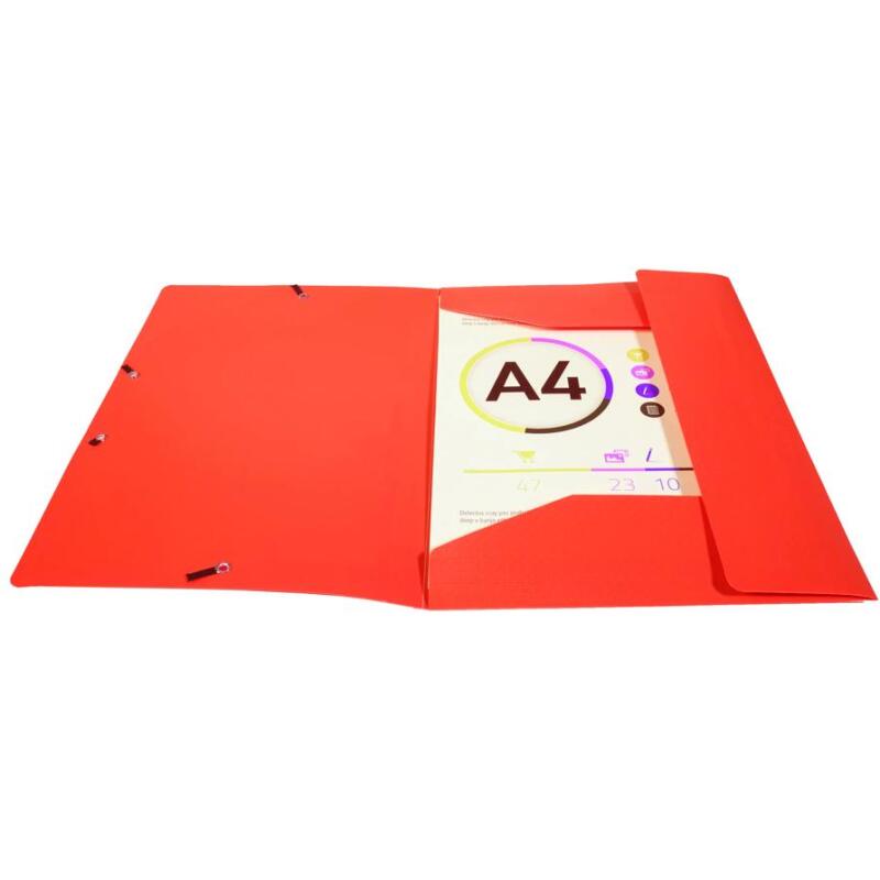 Chemise à élastiques 3 rabats PP OPAK - A4 - Rouge