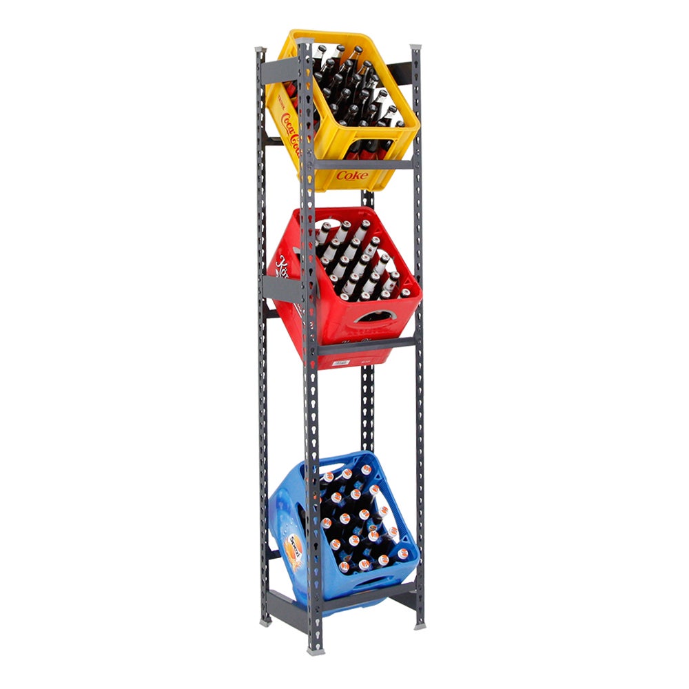 PROREGAL Drankkratplank, Big Camel, HxBxD 180 x 40 x 30 cm, Antraciet