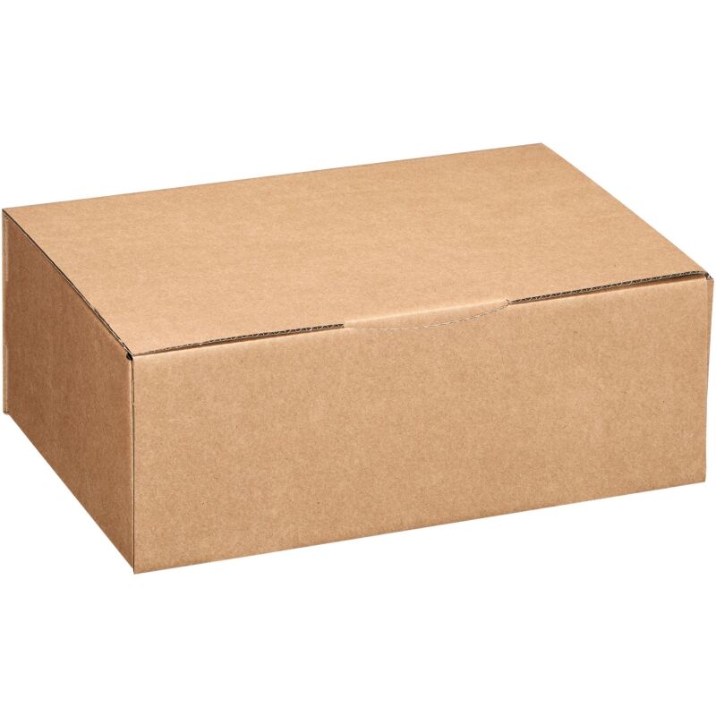 Boîte postale kraft brun simple cannelure H 13 x L 22 x P 35 cm