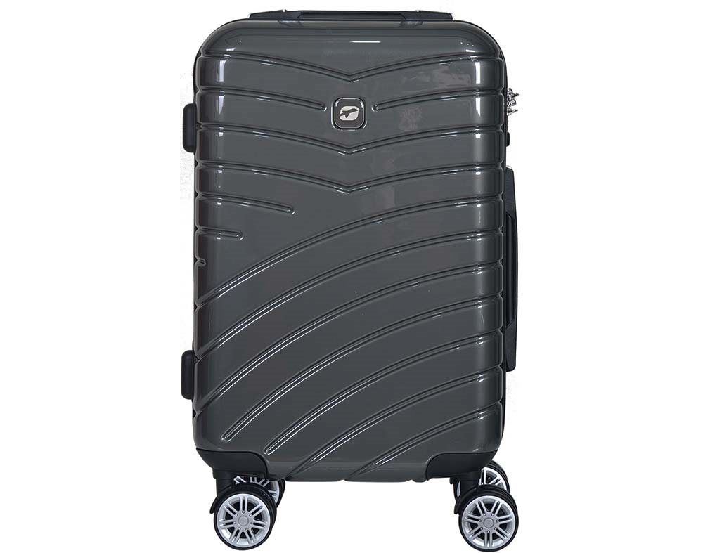 MALA DE CABINE RÍGIDO AIRPORT CINZENTO 8 RODAS 55CM