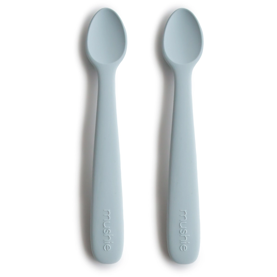 mushie Silikonlöffel 2 Stück Powder Blue