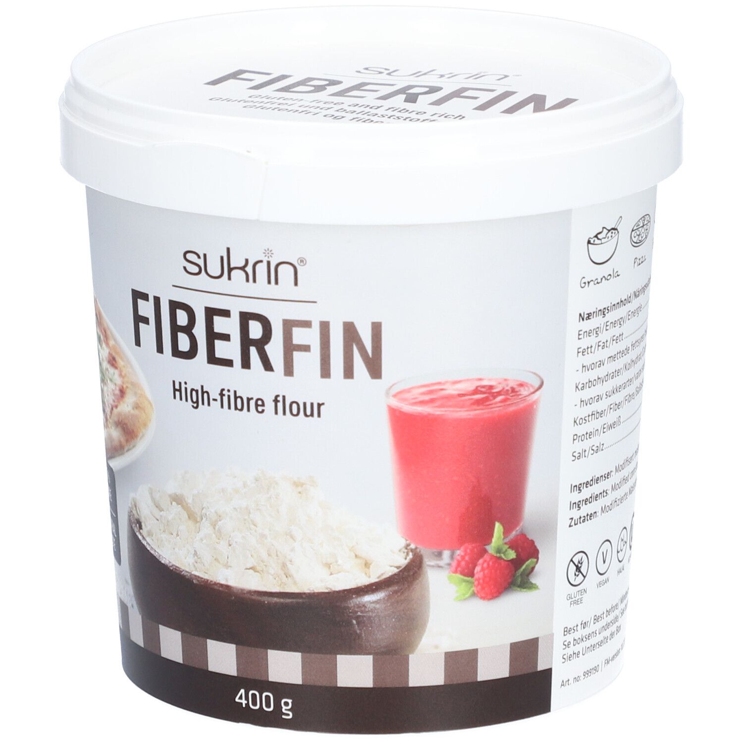 Sukrin FiberFin 2.0 – natürliches feines ballaststoffhaltiges Mehl