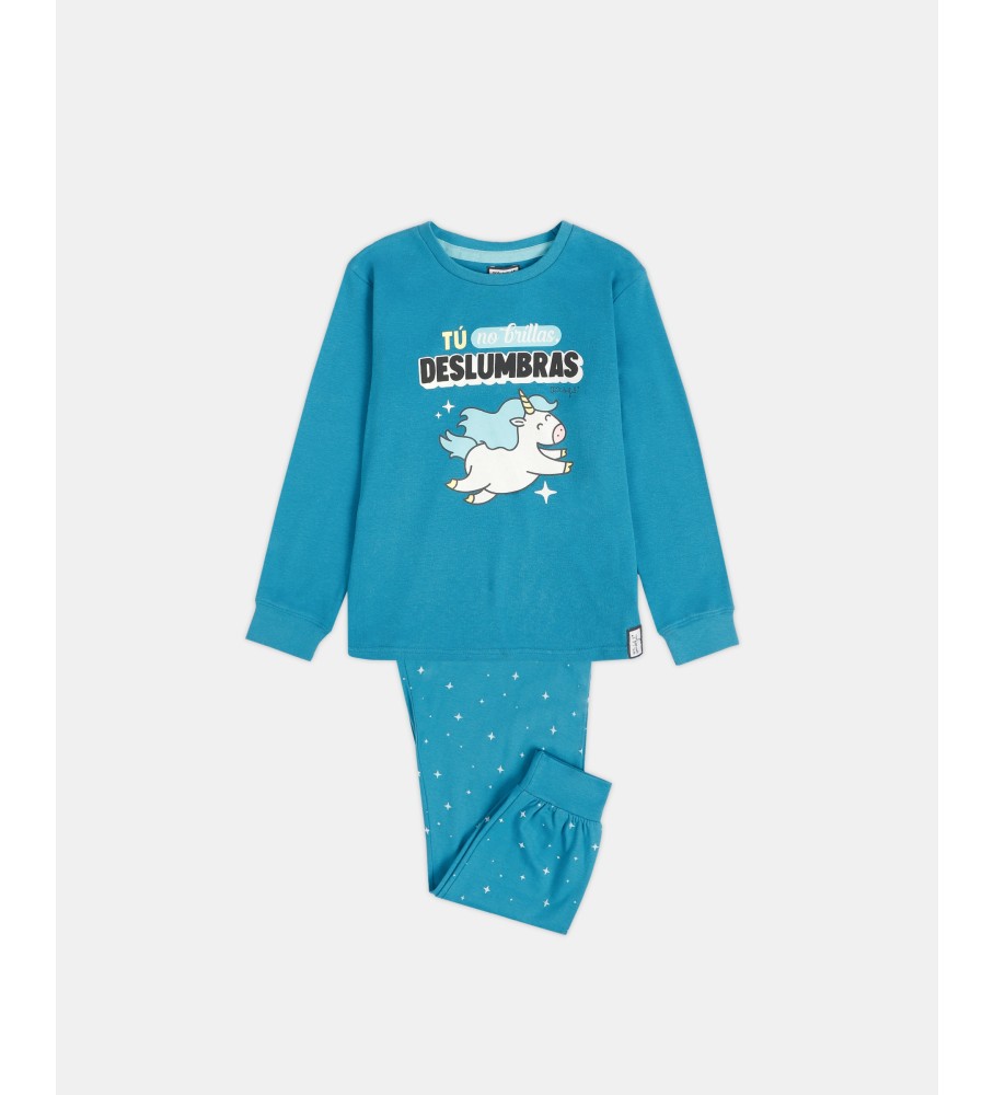 Pijama Aznar Innova de manga comprida azul deslumbrante