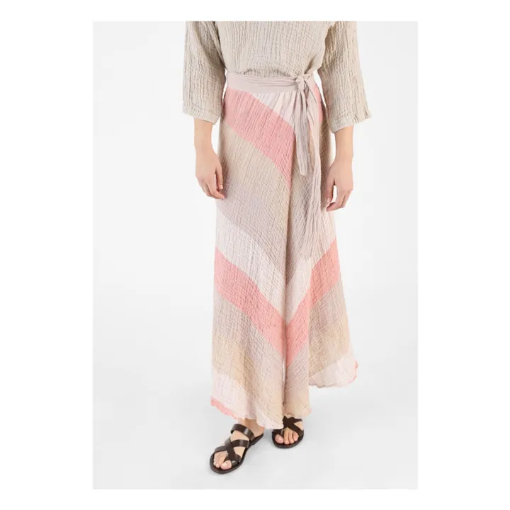 Masscob Jupe Blanchard Lin | Rose pêche