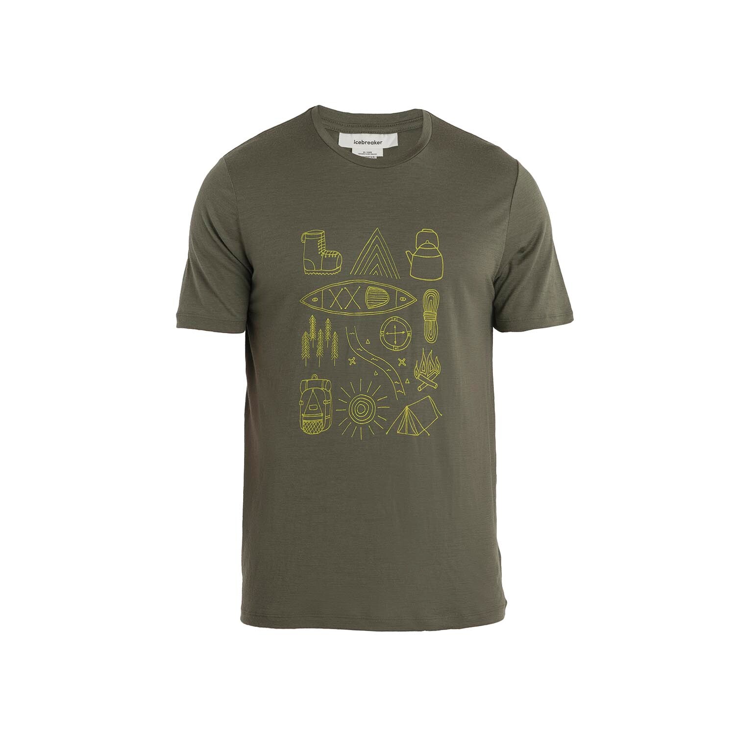 Icebreaker Mens 150 Tech Lite II S/S Tee Camp Essen