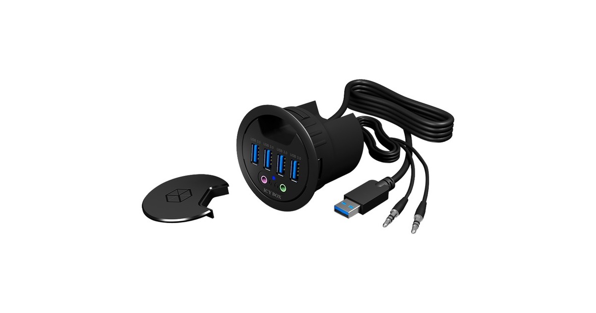 ICY BOXIB-HUB1403A usb-hub  (Zwart)