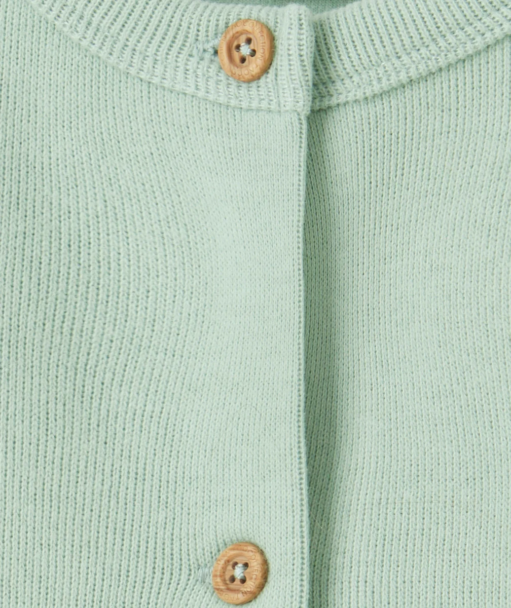 CARDIGAN BÉBÉ GARÇON EN FIBRES RECYCLÉES VERT