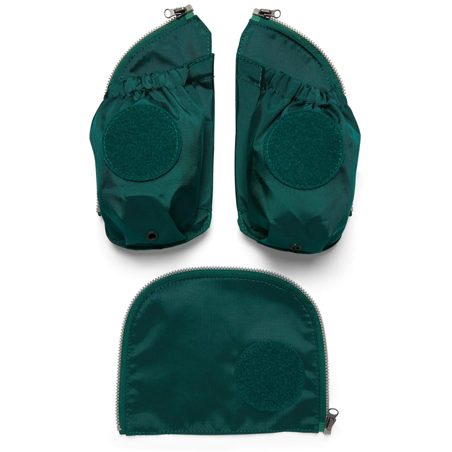 Ergobag Zubehör PackCuboCubo LightWide Fluo - Seitentaschen Zip-Set 3tlg. dunkelgrün