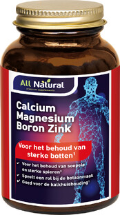 All Natural Calcium Magnesium Boron Zink Tabletten 90TB