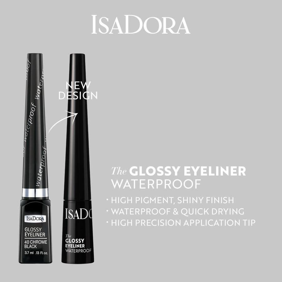 IsaDora Glossy Eyeliner Waterproof 40 Chrome Black 2,5ml