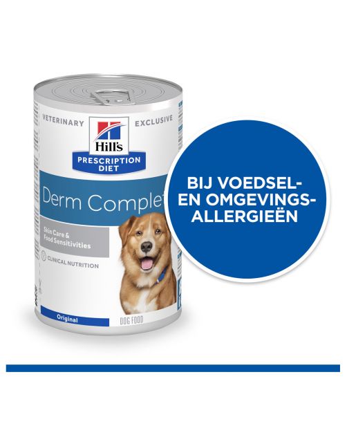Hill's Prescription Diet Canine Derm Complete Blik - Hondenvoer - 370 g