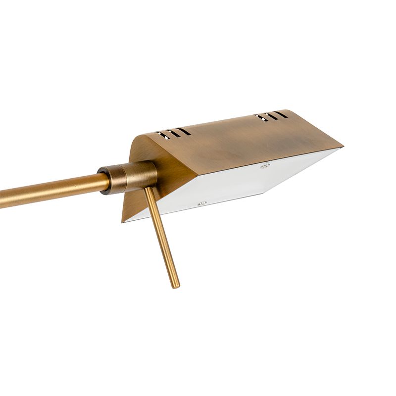 Design vloerlamp brons incl. LED met touch dimmer - Notia