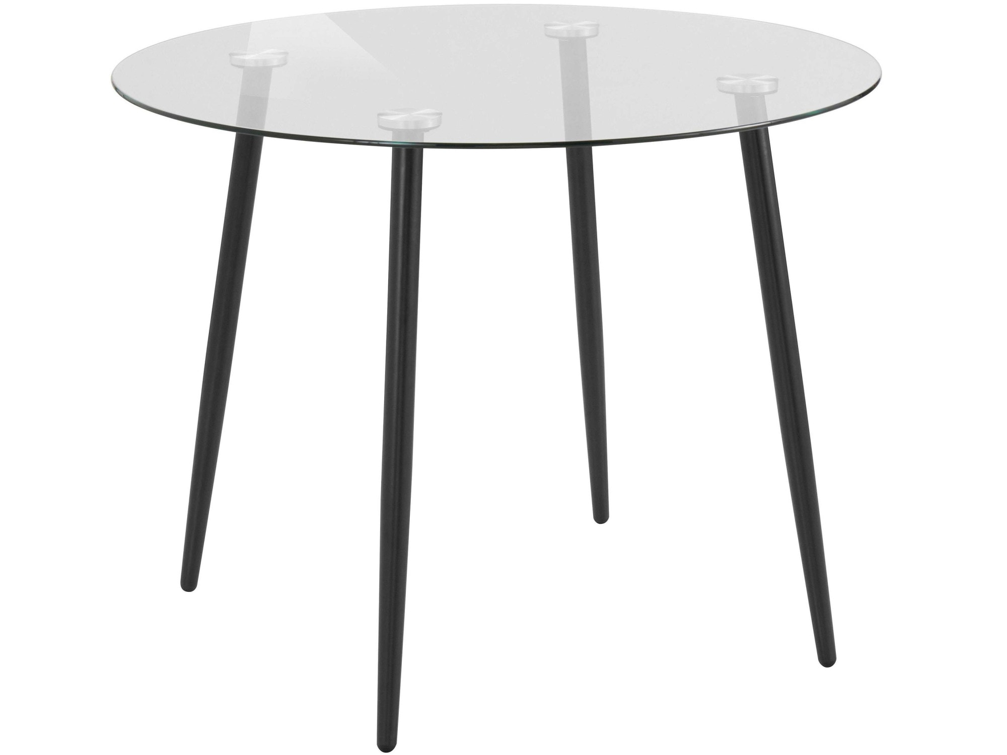 INOSIGN Essgruppe »Danny-Malio« Set, Set 100 cm, 5 Stk. tlg. Glastisch 100x100 cm mit 4 Stühlen (Veloursstoff), Gestell aus Metall