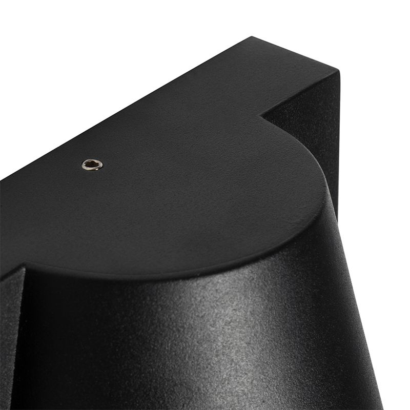 Buiten wandlamp zwart IP44 met bewegingsmelder - Femke