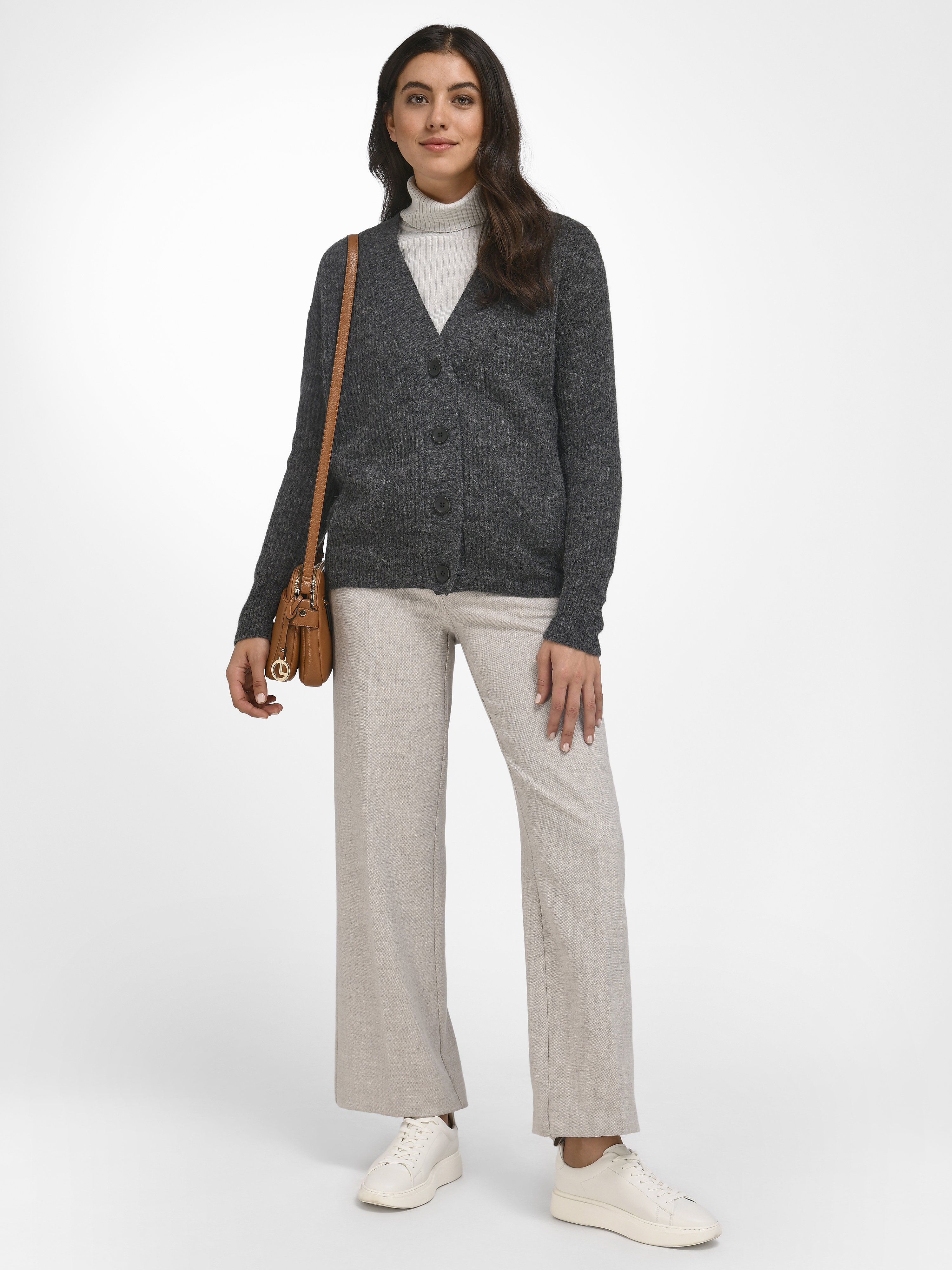 Strickjacke mit V-Ausschnitt
