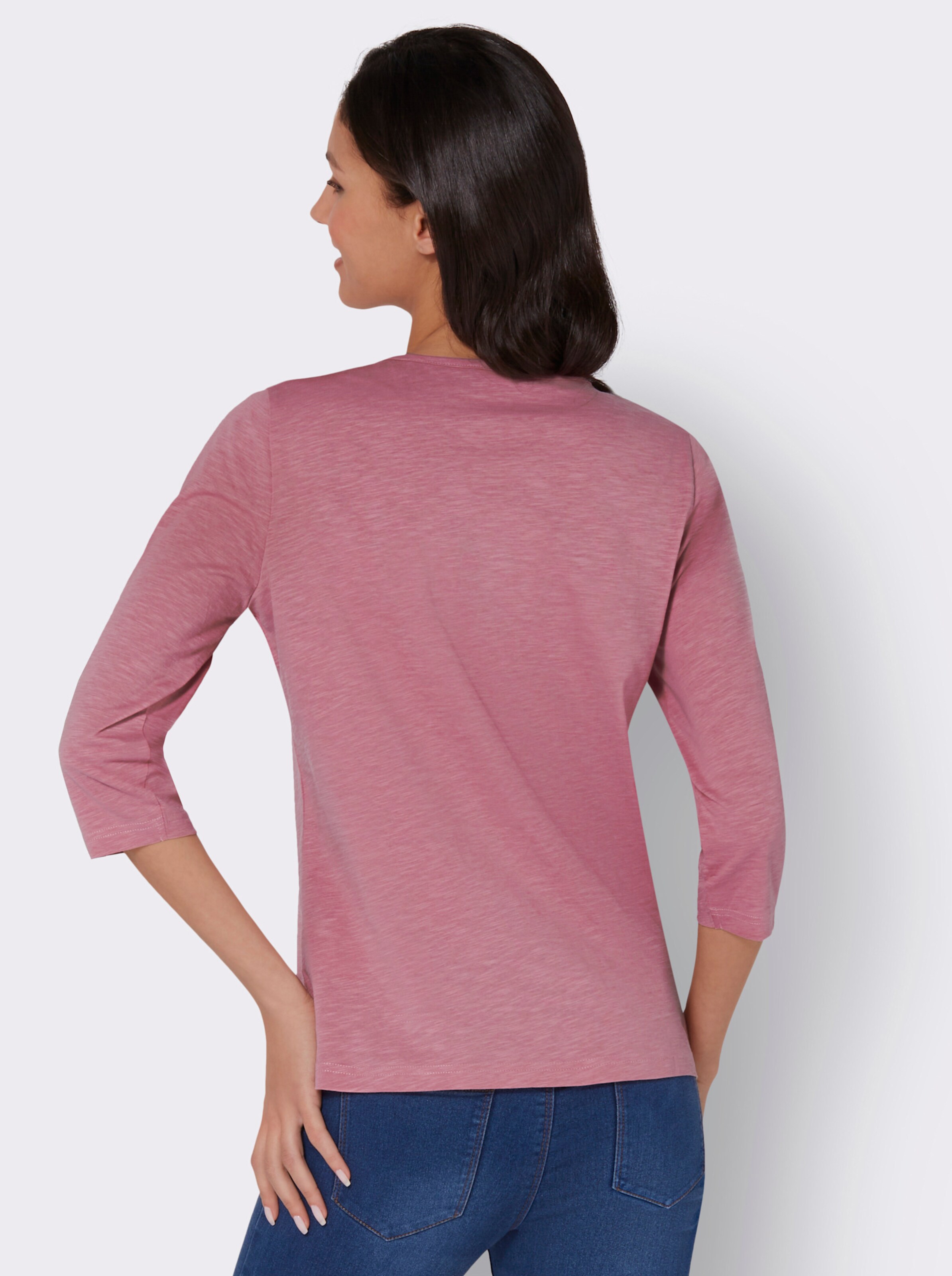 34-Arm-Shirt mit Alpaka-Druck