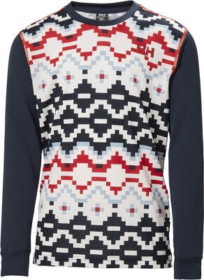 Helly Hansen JR Hh Graphic Lifa Active Undertøy, Navy