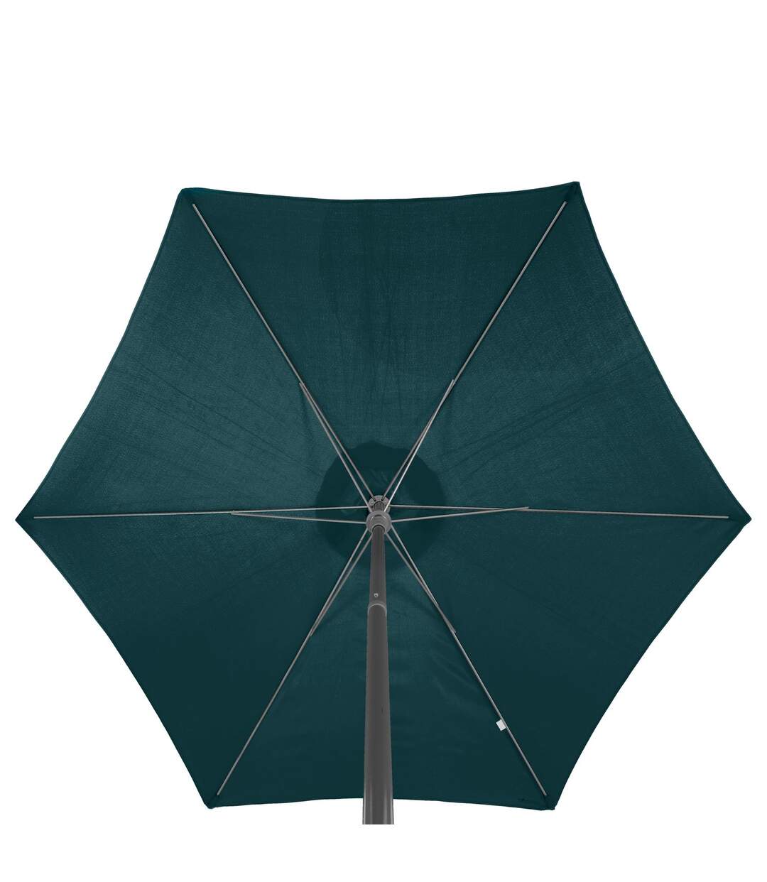 Parasol droit rond Anzio - Diam. 230 cm - Bleu canard