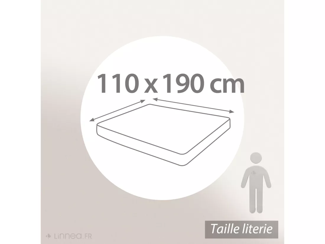 Protège matelas imperméable 110x190 cm bonnet 40cm ARNON molleton coton contrecollé polyuréthane