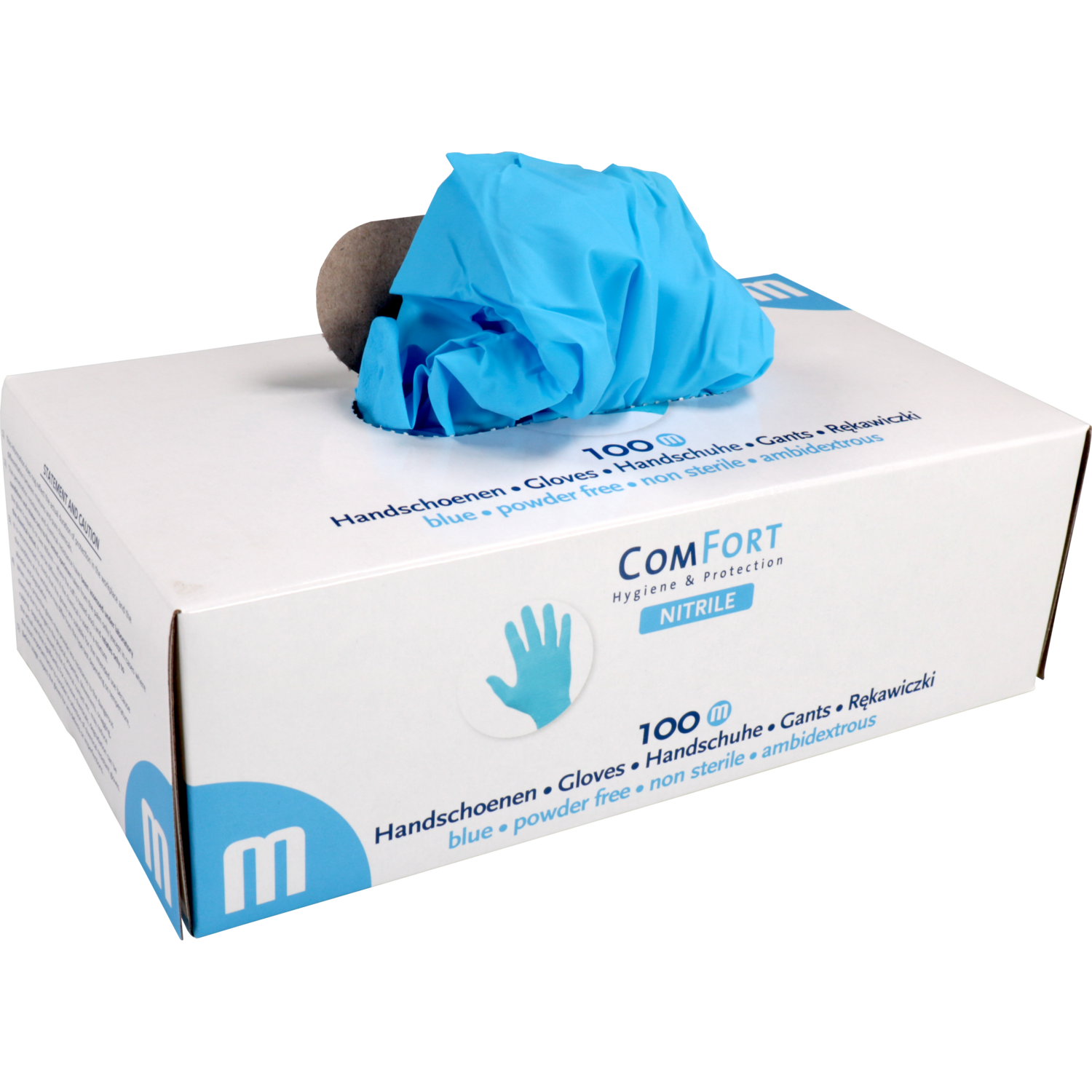 ComFort Handschoen, Nitril, ongepoederd, M, 4gr, blauw