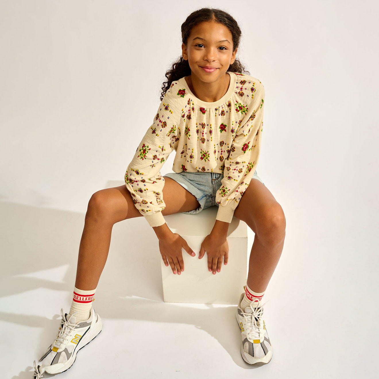 Bellerose Pull Gopgi  imprimé écru/multicolore