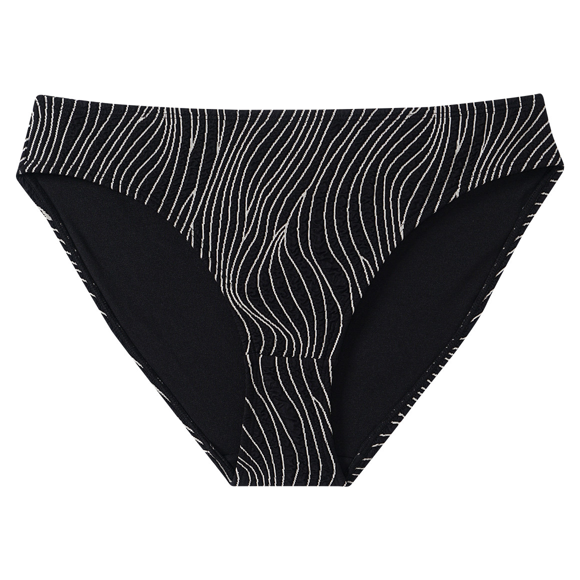 Gina Benotti Damen Bikinislip mit Wellenmuster schwarz