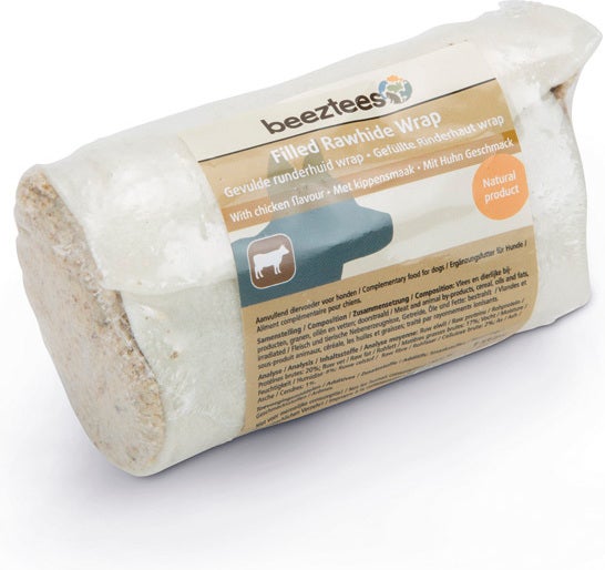 Beeztees runderhuid wrap kip 8-12 cm