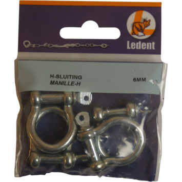 Harpsluiting 6 mm verzinkt 4 stuks