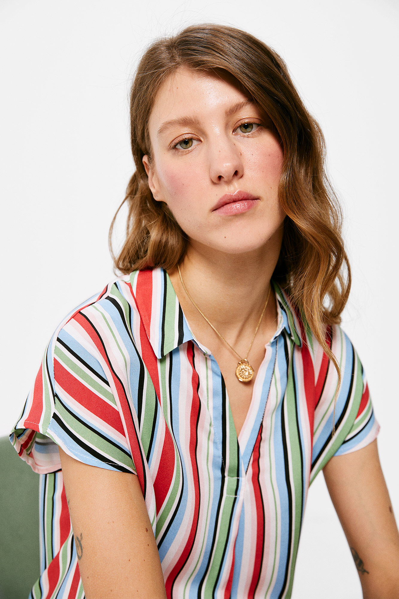 Blusa Polo Estampada - Vermelha