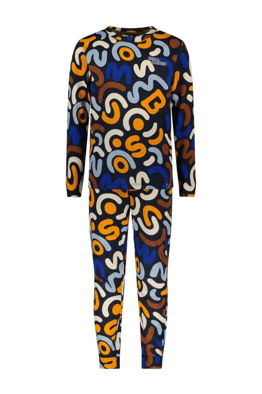 B.Nosy pyjama Zack met all over print blauw/multicolor