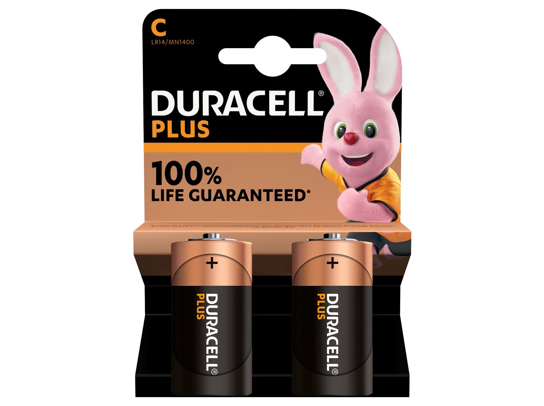 PILHA ALCALINA DURACELL PLUS C PACK 2 UNIDADES