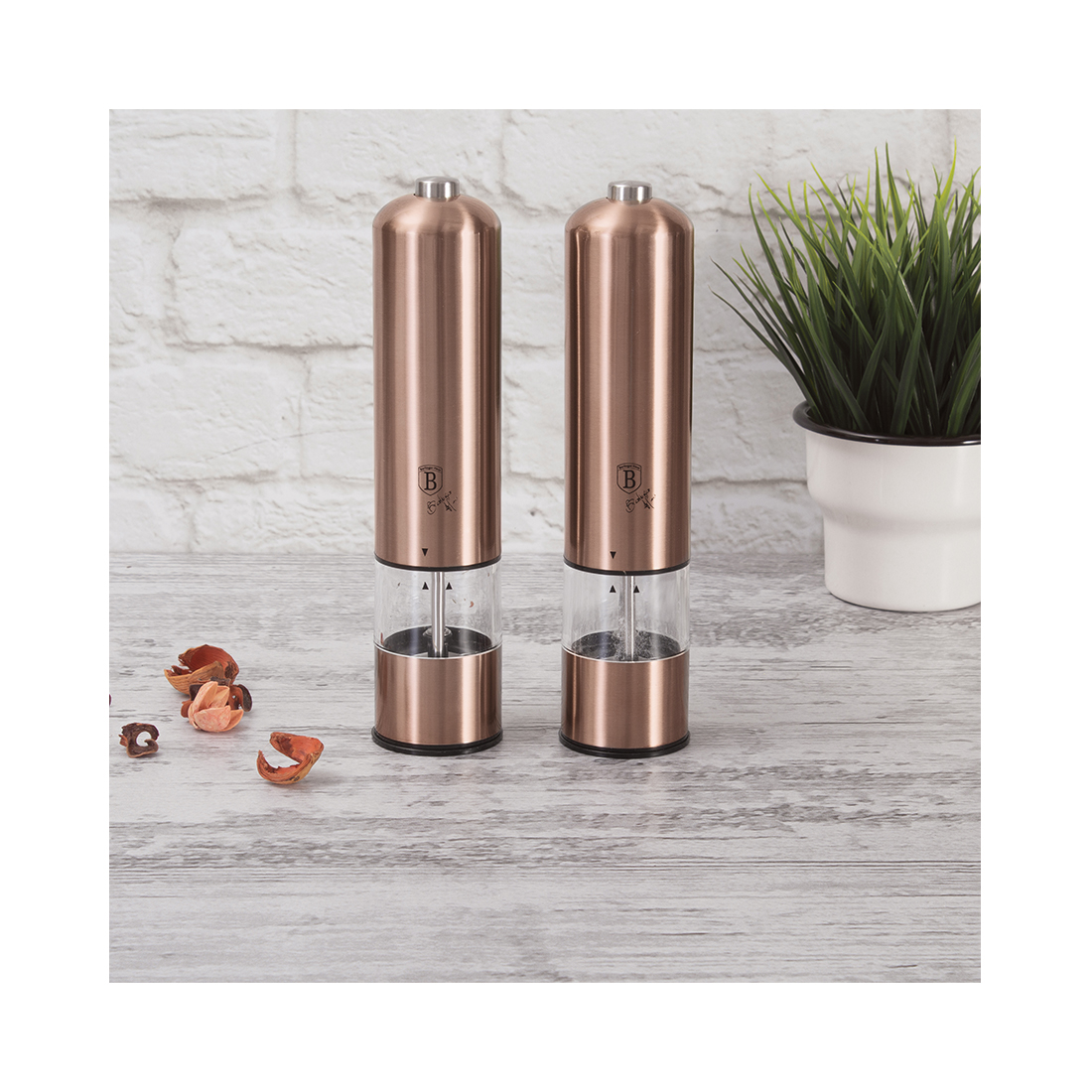 Berlinger Haus Elektrische Pfeffer- und Salzmühle-Set Rose Gold Edition