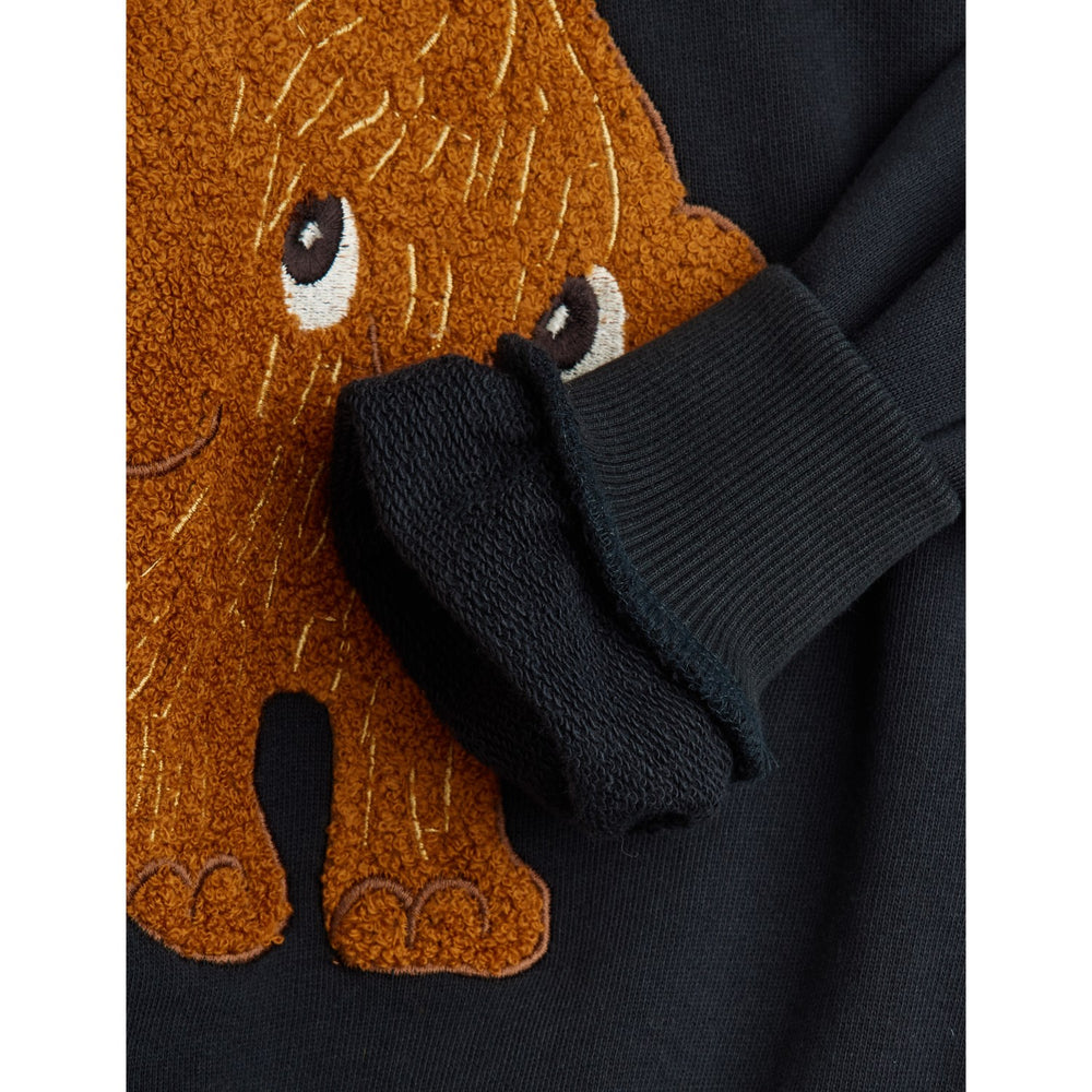 Køb Mini Rodini Black Mammoth Chenille Sweatshirt