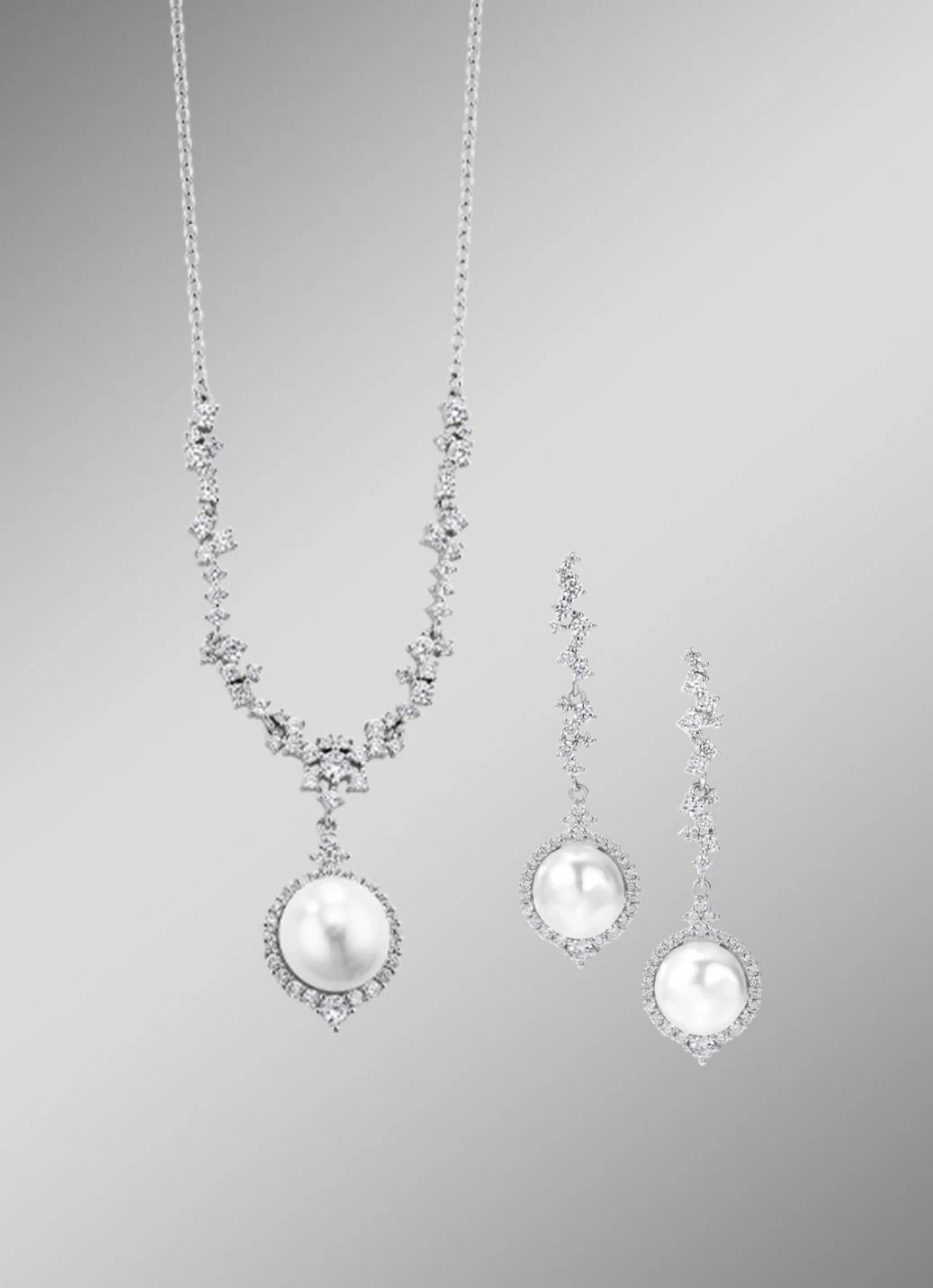 Schmuck-Set mit Süßwasser-Zuchtperlen, 2-teilig