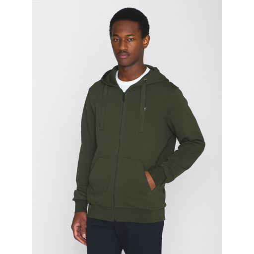 Knowledge Cotton Apparel Ask Zip Hættetrøje, Forrest Night, L
