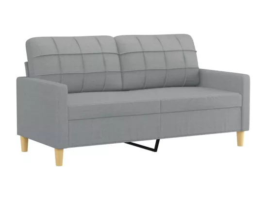 Ensemble de canapés 3 pièces coussins gris clair tissu