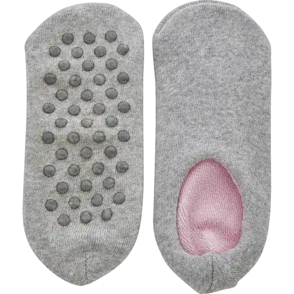 Wellness-Frottee-Sneaker hellgrau rosa Gr. 39-42