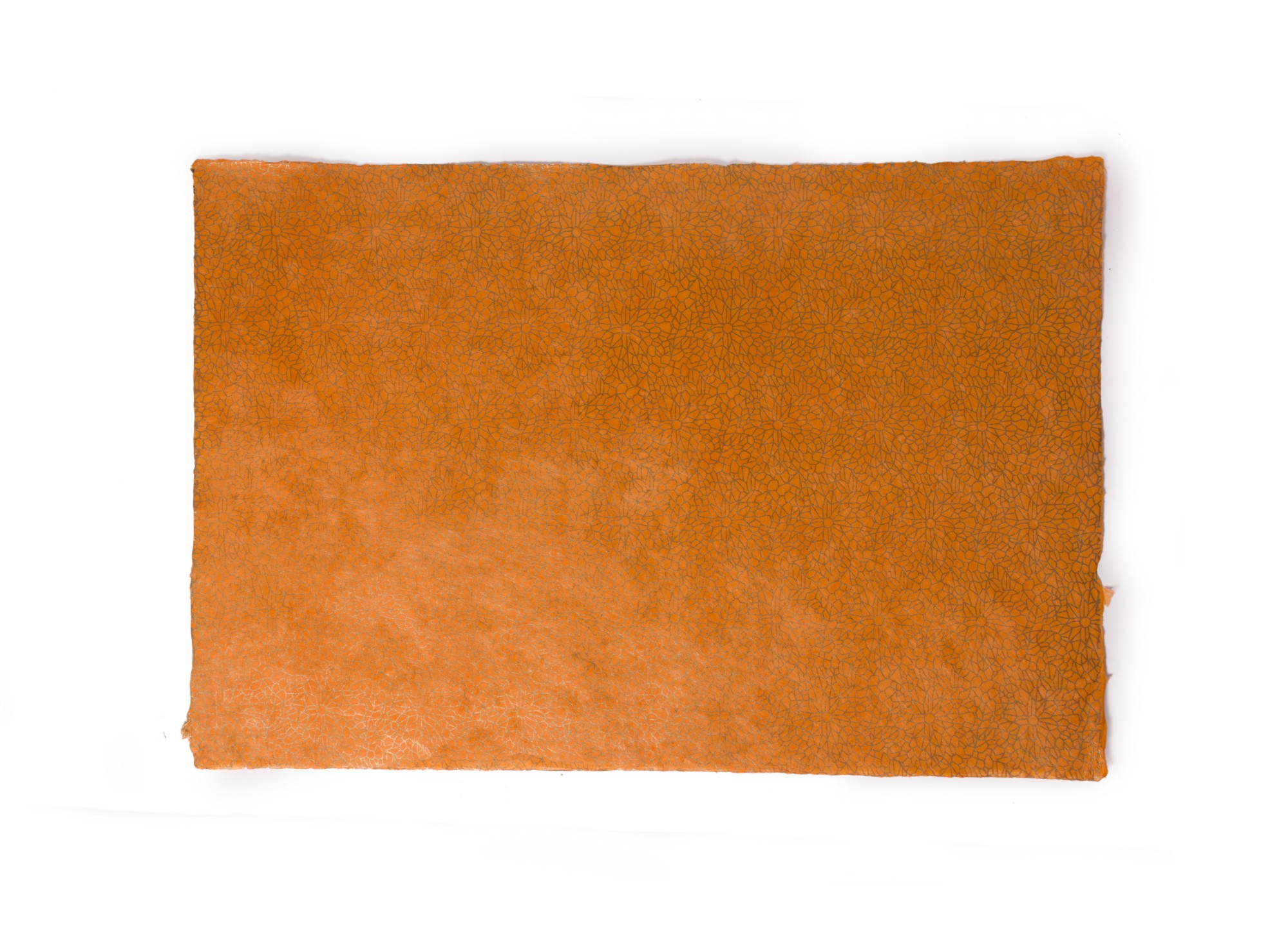 Geschenkpapier 'Blumen' handgeschöpft, orange,  L 76 cm, B 50 cm günstig bestellen