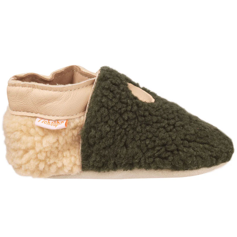 Bouclettes kaki-beige