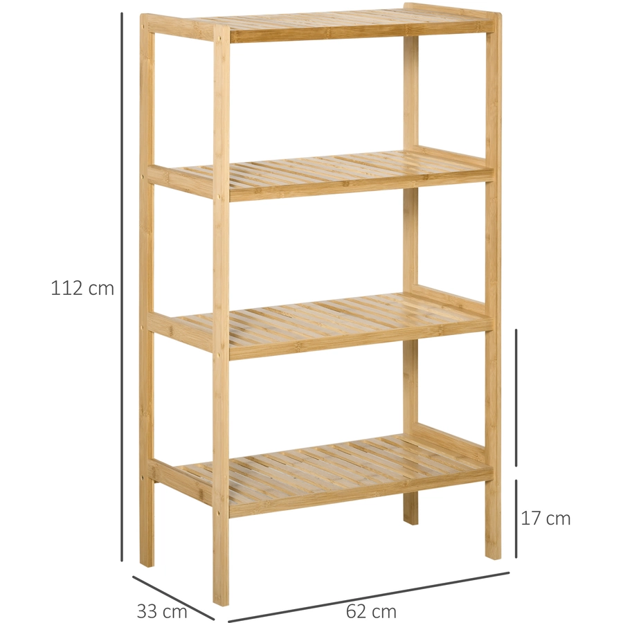 HOMCOM Standregal mit dem kippsicheresn Design natur