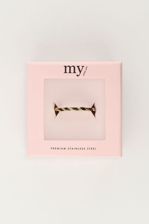 Gedraaide ring met zwart