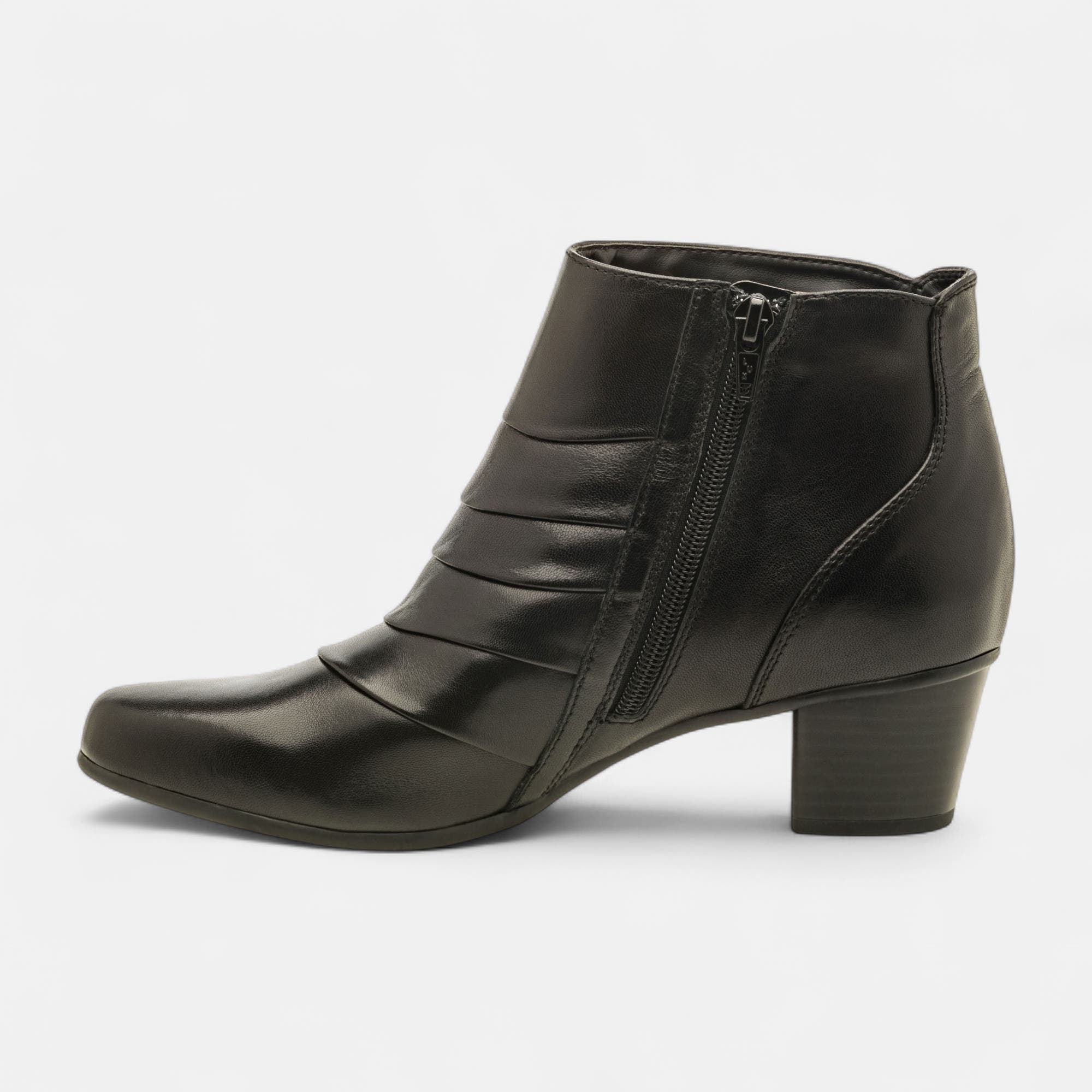 Bottines Femme en cuir noir