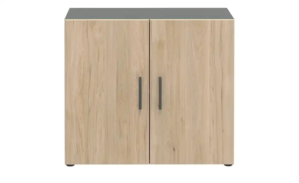 Aktenschrank Kasai 2 Türen 72 cm Anthrazit, Eiche (Nachbildung)