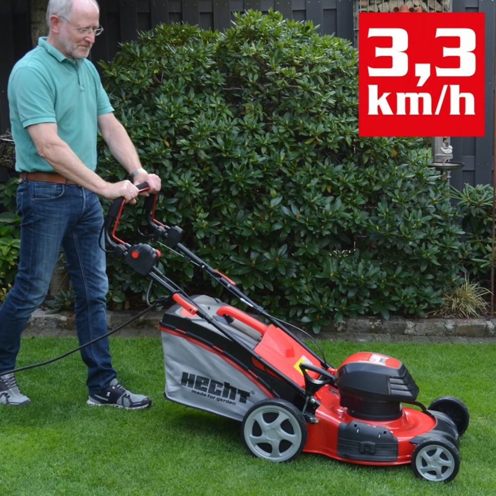 H 1802 s tondeuse à gazon électrique 5en1 1800w largeur coupe 46cm bac 50l 7hauteur de coupe 25-75mm
