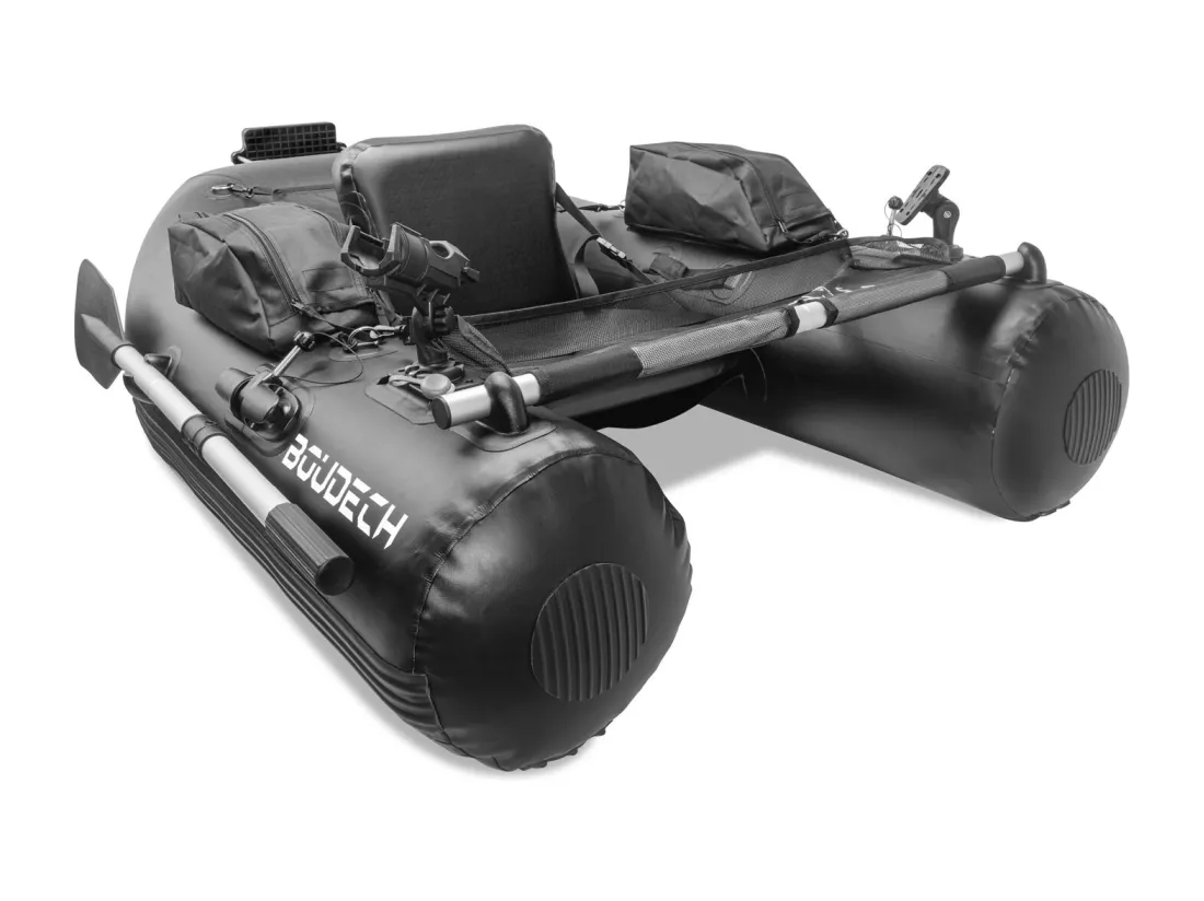Tendy - Belly boat Bateau de pêche gonflable en PVC avec double chambre à air, 175 cm