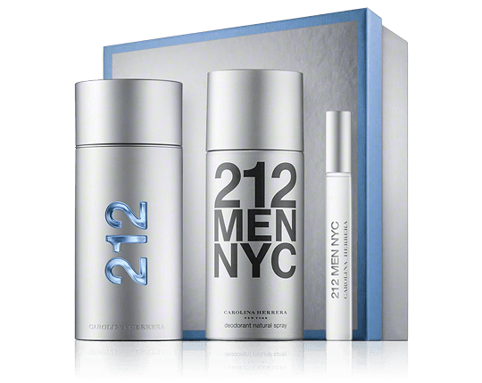 Carolina Herrera 212 Men NYC Set mit Deodorant Spray 100ml-150ml-10ml