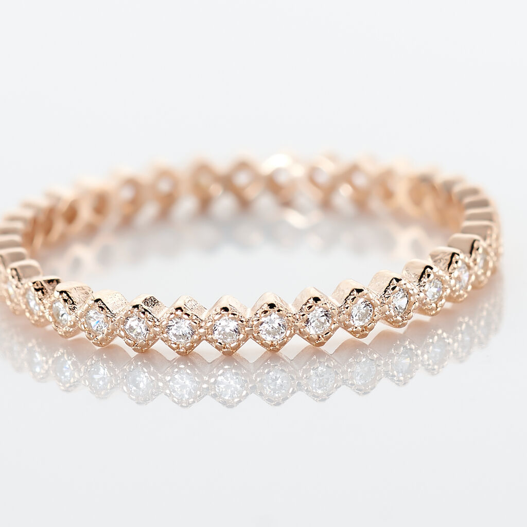 Bague Jannike Argent Rose Oxyde De Zirconium