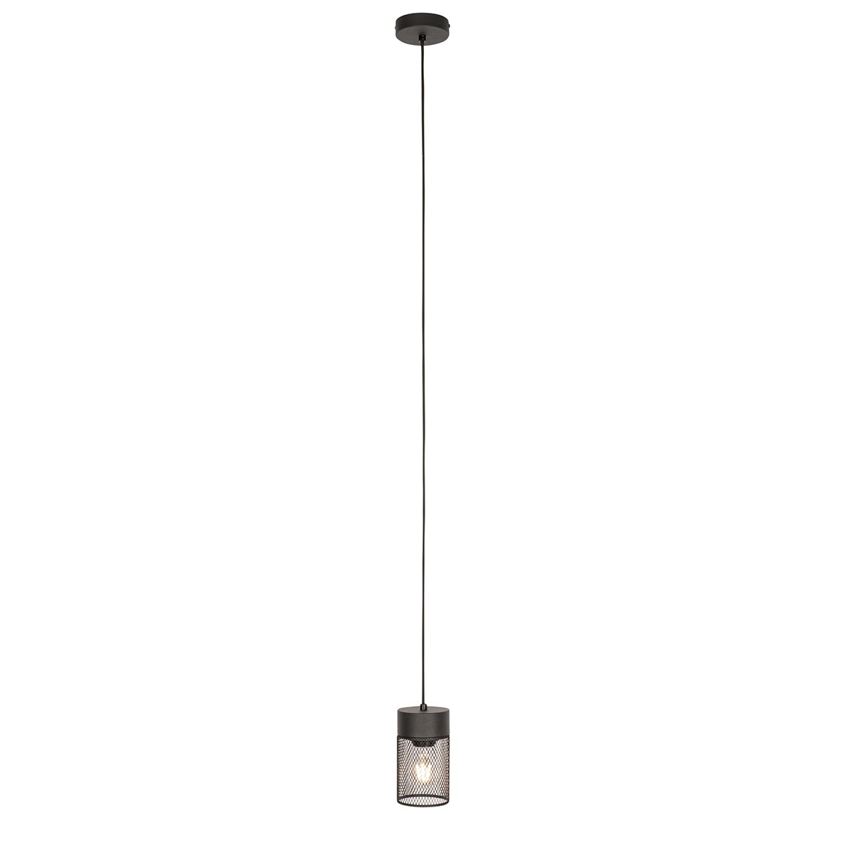 Industriële hanglamp zwart - Jim